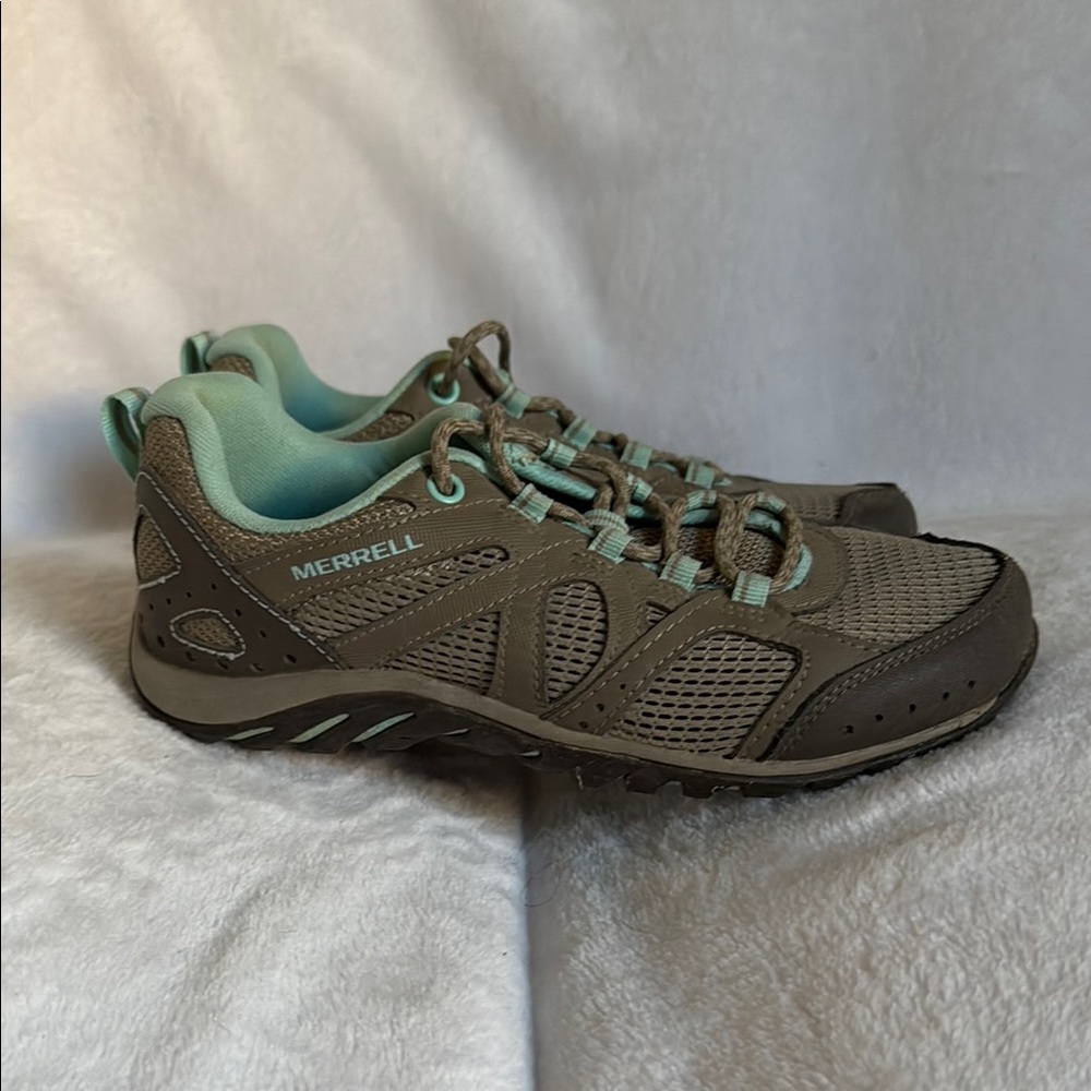 Merrell Women's Grey and Blue Hiking Shoes